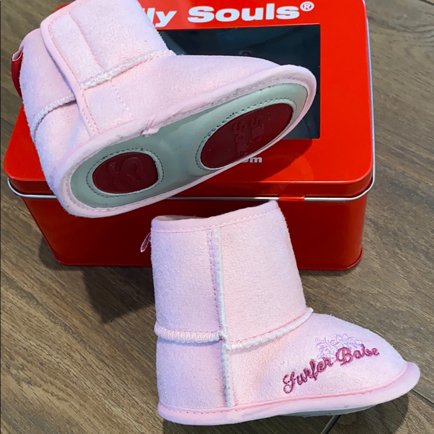 Surfer Babe Pink Booties 06 Months Brand New